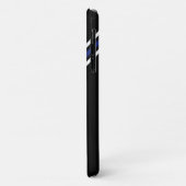 ミニマリスト薄青ライン警察官カスタム Case-Mate iPhoneケース (裏面/左)