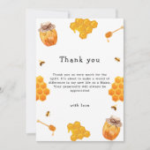 ミニマリスト蜂蜜フレーム赤ちゃんシャワー サンキューカード (正面)