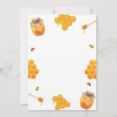 ミニマリスト蜂蜜フレーム赤ちゃんシャワー サンキューカード (裏面)