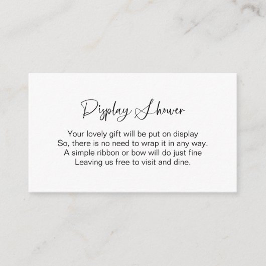 ミニマリスト表示シャワーエンクロージャカード エンクロージャーカード (正面)