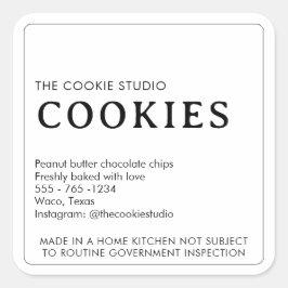 ミニマリスト製品ラベルコテージ法ステッカー スクエアシール