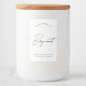 ミニマリスト製品包装キャンドル瓶ラベル フードラベル (正面)