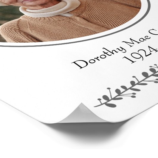 ミニマリスト記念写真祭葬儀 ポスター (角)