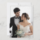 ミニマリスト誌の結婚表紙 サンキューカード (正面)