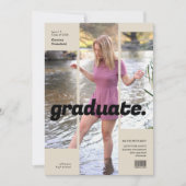 ミニマリスト誌カバートレンディーGrad Photo 招待状 (正面)