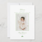 ミニマリスト誕生のお知らせクリスマスカード シーズンカード (正面)