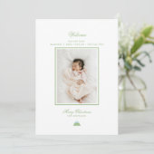 ミニマリスト誕生のお知らせクリスマスカード シーズンカード (スタンド正面)