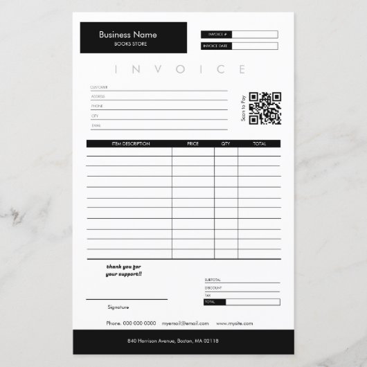 ミニマリスト請求書販売受領小規模企業 (正面)