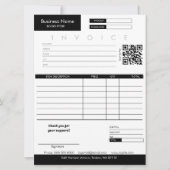 ミニマリスト請求書販売受領小規模企業 カード (正面)