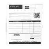 ミニマリスト請求書販売受領小規模企業 ノートパッド (正面)