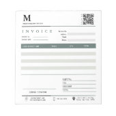 ミニマリスト請求書販売受領小規模企業 ノートパッド (正面)
