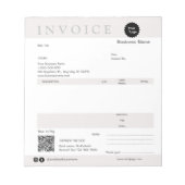 ミニマリスト請求書販売受領小規模企業 ノートパッド (正面)