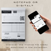 ミニマリスト請求書販売受領小規模企業 ノートパッド
