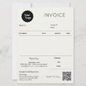 ミニマリスト請求書 販売領収書 小規模事業 カード (正面)
