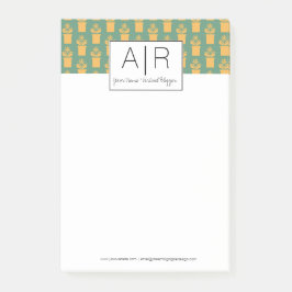 ミニマリスト象徴的フローライニシャル ポストイット