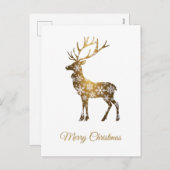 ミニマリスト豪華クリスマスカード シーズンポストカード (正面/裏面)