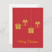 ミニマリスト豪華クリスマスポストカード シーズンポストカード (正面/裏面)