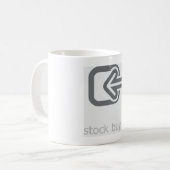 ミニマリスト買ストックのモダン財務アイコン コーヒーマグカップ (正面左)