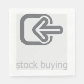 ミニマリスト買ストックのモダン財務アイコン スタンダードランチョンナプキン (正面)