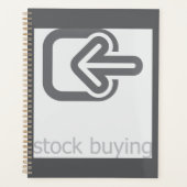 ミニマリスト買ストックのモダン財務アイコン プランナー手帳 (正面)