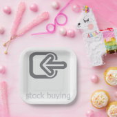 ミニマリスト買ストックのモダン財務アイコン ペーパープレート (パーティー)