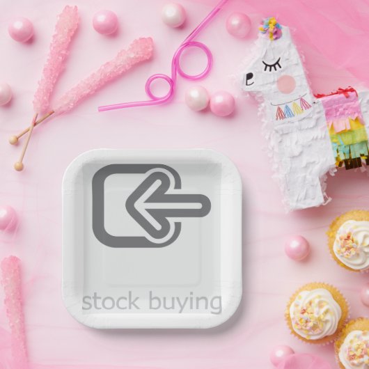 ミニマリスト買ストックのモダン財務アイコン ペーパープレート (パーティー)