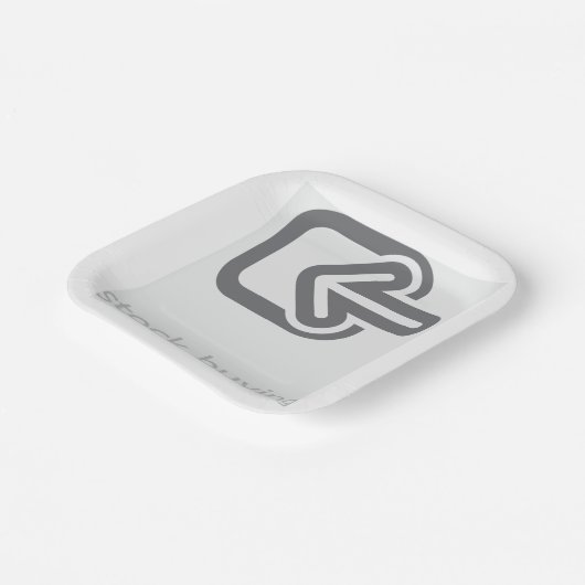 ミニマリスト買ストックのモダン財務アイコン ペーパープレート (傾斜あり)