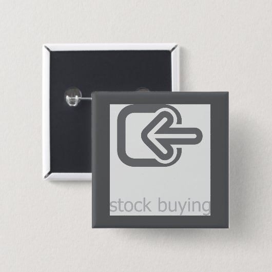 ミニマリスト買ストックのモダン財務アイコン 缶バッジ (正面&裏面)