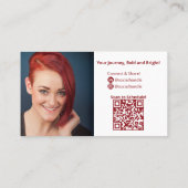 ミニマリスト赤いホワイトライフコーチパーソナル 名刺 (裏面)