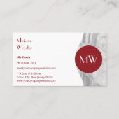 ミニマリスト赤いホワイトライフコーチパーソナル 名刺 (正面)