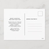 ミニマリスト赤い偶数メリー新生児フォトコラージュ シーズンポストカード (裏面)