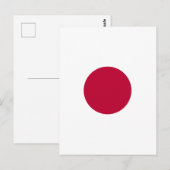 ミニマリスト赤い円デザイン スパイラル ポストカード (正面/裏面)