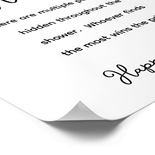 ミニマリスト赤ちゃんシャワーおしゃぶり狩り ポスター (角)