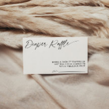 ミニマリスト赤ちゃんシャワーおむつラッフルカード