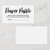 ミニマリスト赤ちゃんシャワーおむつラッフルカード 名刺 (正面/裏面)