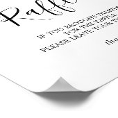 ミニマリスト赤ちゃんシャワーおむつラッフルサイン ポスター (角)