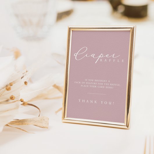 ミニマリスト赤ちゃんシャワーおむつラッフルステーションサイン ポスター