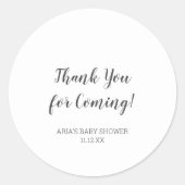 ミニマリスト赤ちゃんシャワーお気に入りクラシックラウンドステッカー ラウンドシール (正面)