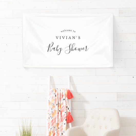 ミニマリスト赤ちゃんシャワーへようこそ 横断幕 (インサイチュ)