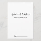 ミニマリスト赤ちゃんシャワーアドバイスカード アドバイスカード (正面)