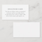 ミニマリスト赤ちゃんシャワーエンクロージャカード エンクロージャーカード (正面/裏面)