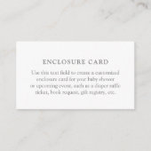 ミニマリスト赤ちゃんシャワーエンクロージャカード エンクロージャーカード (正面)