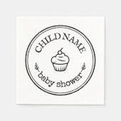 ミニマリスト赤ちゃんシャワーナプキン スタンダードカクテルナプキン (正面)