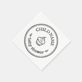 ミニマリスト赤ちゃんシャワーナプキン スタンダードカクテルナプキン (角)