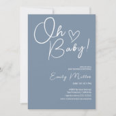 ミニマリスト赤ちゃんシャワーニュートラル 招待状 (正面)