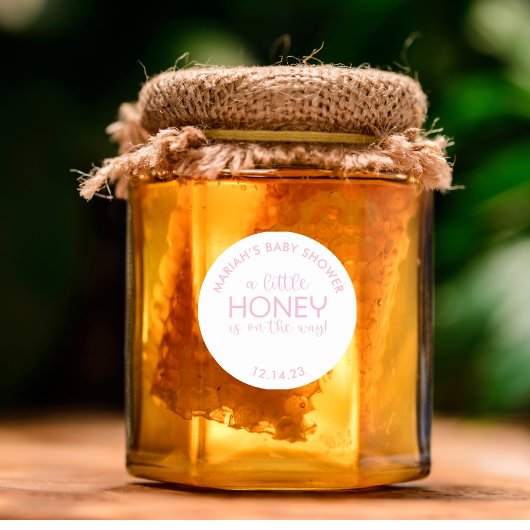 ミニマリスト赤ちゃんシャワーハニークラシックラウンドステッカー ラウンドシール