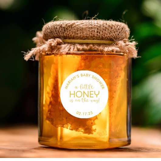 ミニマリスト赤ちゃんシャワーハニークラシックラウンドステッカー ラウンドシール