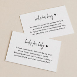 ミニマリスト赤ちゃんシャワーブックリクエスト挿入カード エンクロージャーカード