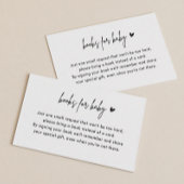 ミニマリスト赤ちゃんシャワーブックリクエスト挿入カード エンクロージャーカード