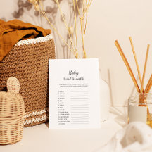 ミニマリスト赤ちゃんシャワーベビー単語スクランブルゲーム